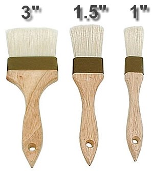 3 COMMERCIAL PASTRY BRUSH SET