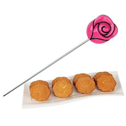 Zeroyoyo Rose End Cake Tester Stainless Steel Tester Spike for Bread Cupcake Muffin Biscuit Baking Tools