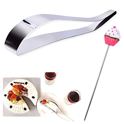 PROKITCHEN Cake Sever Cutter Set with Cake Tester Perfect for Most Cakes, Pies, and Pastries, Stainless Steel