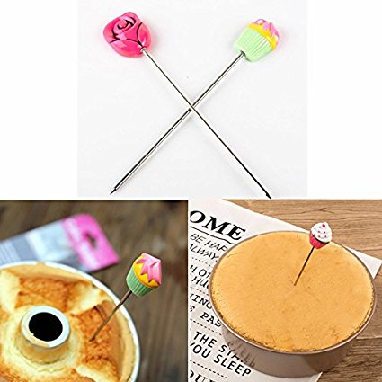 2pcs Stainless Steel Cake Tester Needle Sugarcraft Fondant Icing Modelling Tool