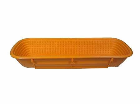 Paderno World Cuisine 13-3/4-Inch by 5-1/8-Inch Rectangular Orange Proofing Basket (1 Kilo)