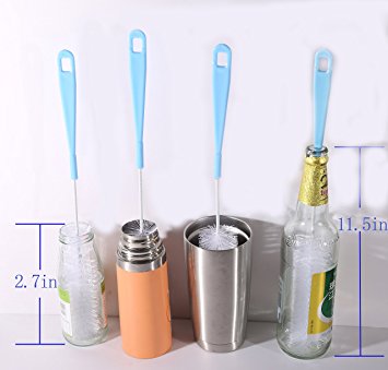 16 Inch Long Bottle Cleaner Brush For Kombucha, Decanter, Narrow Neck Bottle - Bottle Brush Cleaner for...