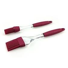 Eco-Friendly 2 Piece Set Silicone Basting Brushes & Pastry Brush Set for Cooking, Baking & Grilling, Heat-Resistant Cooking Brushes for Grilling, BBQ & Cooking, Burgundy Wine Non-stick & Flexible