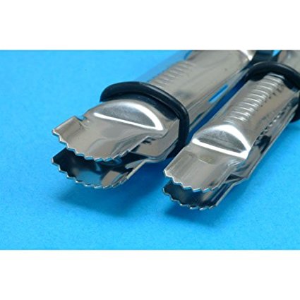 PME Crimper, Adjustable, Serrated Stainless Steel, 2 Pc. - Closed Curve