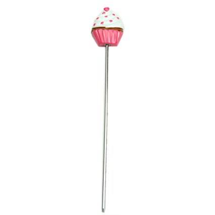 Feamos Cupcake Tester Probe Cake Skewer Decoration for Muffin Baking Stainless Steel (Heart)