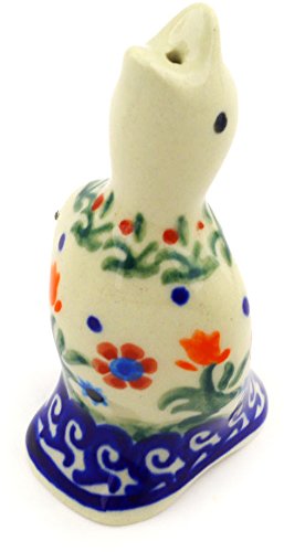 Polish Pottery Pie Bird 3-inch Spring Flowers