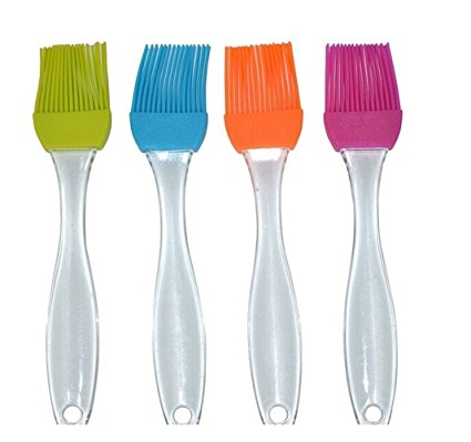 CHICHIC Silicone Pastry Brush BBQ Brushes Basting Brush Set, Set of 4, Assorted Color