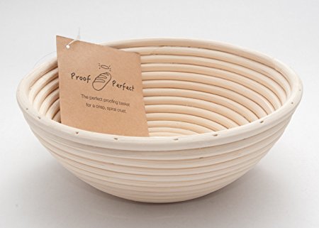 Professional Banneton Proofing Basket 8.5 Inch. A Natural Rattan Brotform - Perfect for Rising Dough for Artisan Bread Baking.