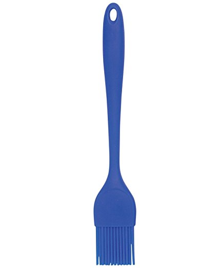 HIC Essential Heat-Resistant Flexible Nonstick Silicone Baking and Basting Brush, 11.25-Inch, Blueberry