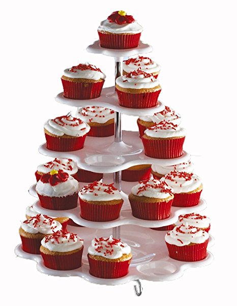 White Cupcake Holder Stand - Holds 27 cupcakes