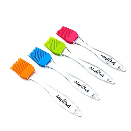 Silicone Basting & Pastry Brushes by AdeptChef, Great for BBQ Meat, Cakes & Pastries – Heatproof, Flexible & Dishwasher Safe, EASY Clean, Food Grade, BPA Free, FDA Approved, BUY YOUR SET OF 4 TODAY!