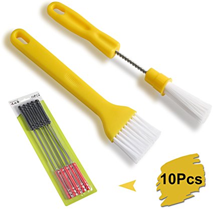 ROMANTICIST SPECIAL OFFER at a Limited Time for 20th Anniversary Celebration - 2Pcs Heat Resistant BBQ Basting Pastry Brush with Nylon Bristle plus Bonus 10Pcs BBQ Skewers