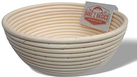 Banneton Bread Proofing Basket - (Brotform) - Bake Beautiful Artisan Bread In This 9 Inch Rattan Basket