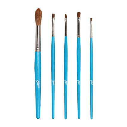 Ateco 1604 Brush Set with Sable Bristles, 4 Piece Set of Assorted Sizes for Gum Paste Decorations and Fine Detail Work